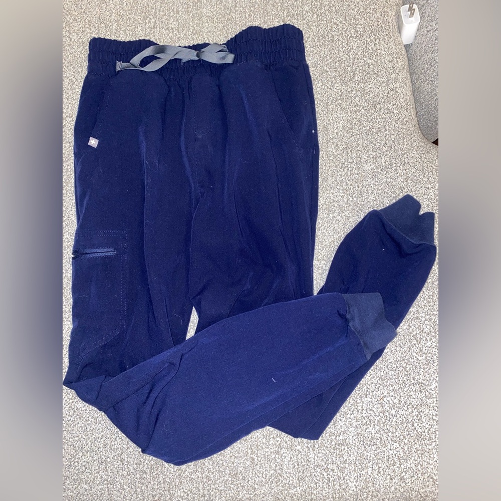 High Waisted Navy Figs Scrubs x2